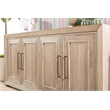 Maklaine Modern Transitional Wood Media Sideboard in Natural