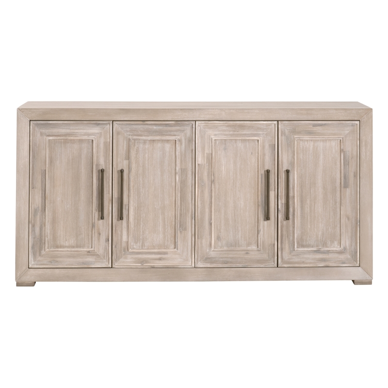Maklaine Modern Transitional Wood Media Sideboard in Natural