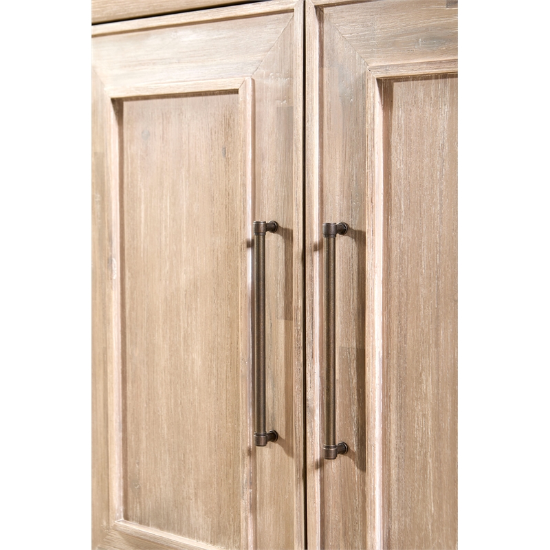Maklaine Modern Transitional Wood Media Sideboard in Natural