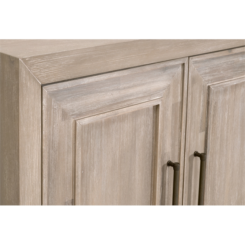 Maklaine Modern Transitional Wood Media Sideboard in Natural