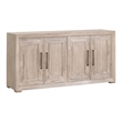 Maklaine Modern Transitional Wood Media Sideboard in Natural