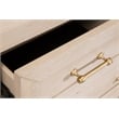 Maklaine Modern Transitional 5-Drawer Wood High Chest in Light Oak