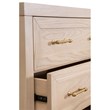 Maklaine Modern Transitional 6-Drawer Wood Double Dresser in Oak
