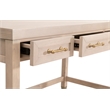 Maklaine Contemporary Transitional Wood Desk in Light Honey Oak