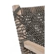 Maklaine Transitional Outdoor Fabric/Wood Club Chair in Dove Gray