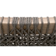 Maklaine Transitional Outdoor Fabric/Wood Club Chair in Dove Gray