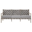 Maklaine Modern Transitional Outdoor Fabric Sofa in Dove Gray