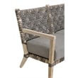 Maklaine Modern Transitional Outdoor Fabric Sofa in Dove Gray