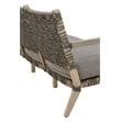Maklaine Modern Transitional Outdoor Fabric Sofa in Dove Gray