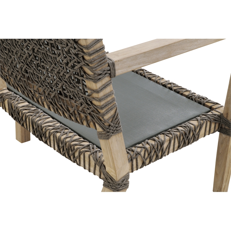 Maklaine Modern Transitional Outdoor Fabric Sofa in Dove Gray