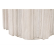 Maklaine Transitional Antique Wood Accent Table in White Wash