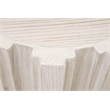 Maklaine Transitional Antique Wood Accent Table in White Wash
