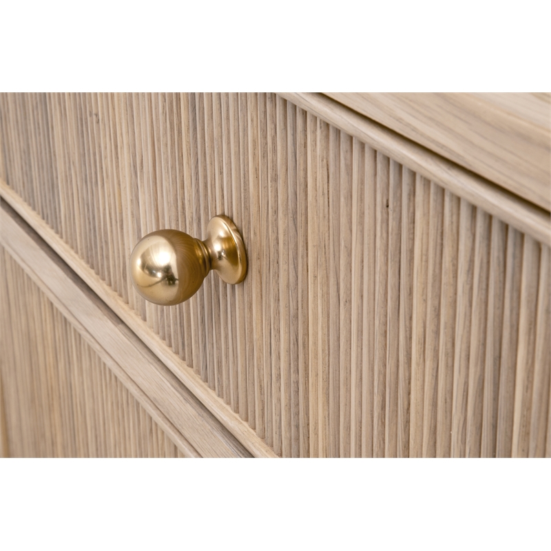 Maklaine Contemporary Transitional Wood Nightstand in Natural
