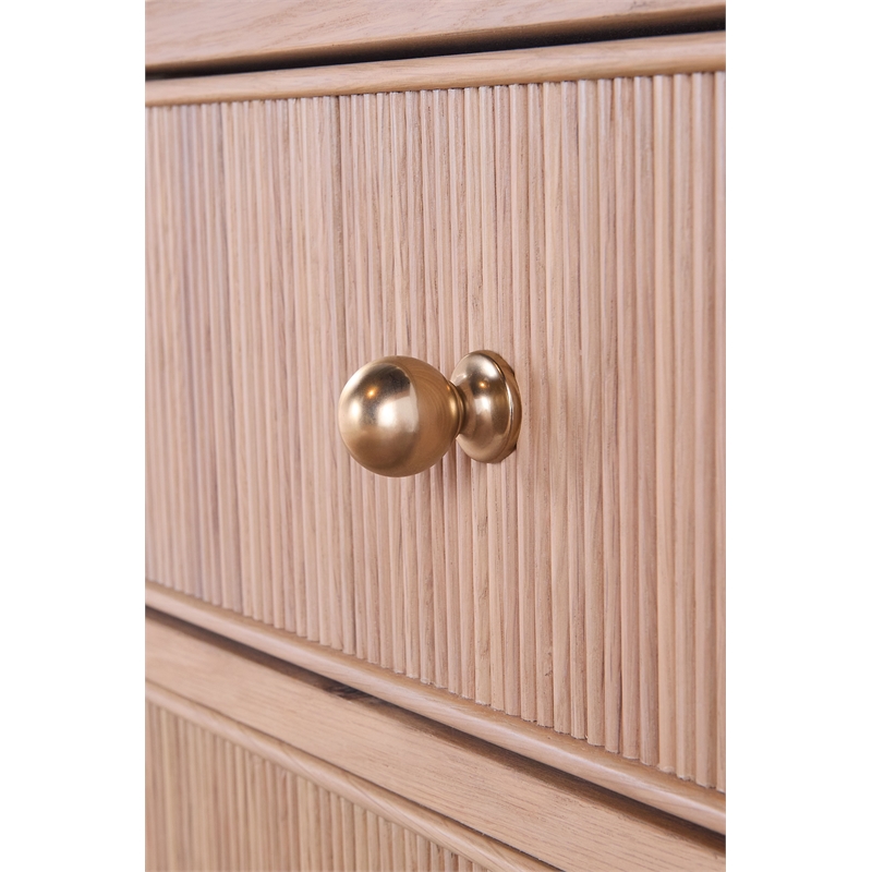 Maklaine Contemporary Transitional Wood Nightstand in Natural