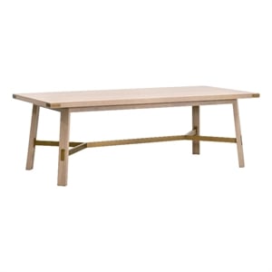 Maklaine Contemporary Transitional Wood Dining Table in Light Oak