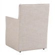 Maklaine Contemporary Transitional Fabric Arm Chair in Pearl