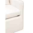 Maklaine Contemporary Transitional Fabric Arm Chair in Pearl