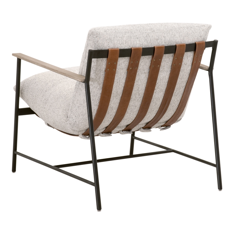 Maklaine Modern Transitional Fabric Club Chair in Gray Finish