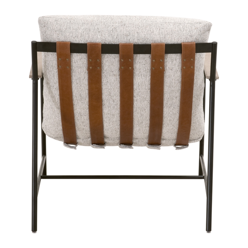 Maklaine Modern Transitional Fabric Club Chair in Gray Finish