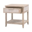 Maklaine Modern Transitional Wood Nightstand in Natural Gray