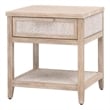 Maklaine Modern Transitional Wood Nightstand in Natural Gray
