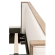 Maklaine Contemporary Transitional Solid Wood Queen Bed in Pearl