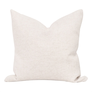 Maklaine Transitional 22x22&quot Fabric Pillow in Cream (Set of 2)