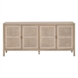 Maklaine Modern Transitional Antique Wood Media Sideboard in Gray