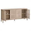 Maklaine Modern Transitional Antique Wood Media Sideboard in Gray