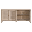 Maklaine Modern Transitional Antique Wood Media Sideboard in Gray