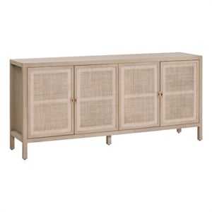 Maklaine Modern Transitional Antique Wood Media Sideboard in Gray
