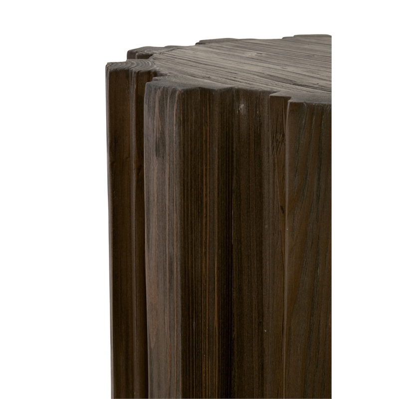 Maklaine Modern Transitional Wood Accent Table in Drift Brown