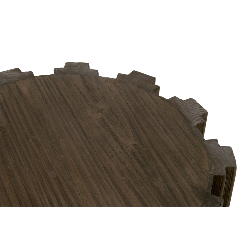 Maklaine Modern Transitional Wood Accent Table in Drift Brown