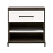 Maklaine Contemporary Transitional Wood Nightstand in Brown Finish