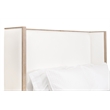 Maklaine Contemporary Transitional Wood Cal King Bed in Pearl