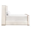 Maklaine Modern Transitional Wood Standard King Bed in Pearl