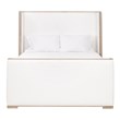 Maklaine Modern Transitional Wood Standard King Bed in Pearl