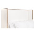 Maklaine Modern Transitional Wood Standard King Bed in Pearl