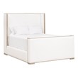 Maklaine Modern Transitional Wood Standard King Bed in Pearl