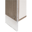 Maklaine Transitional Sideboard in Pearl Shagreen Resin and Natural Gray Acacia