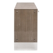 Maklaine Transitional Sideboard in Pearl Shagreen Resin and Natural Gray Acacia