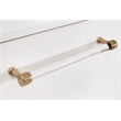 Maklaine Transitional Media Sideboard in Pearl Shagreen Resin and Lucite