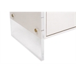 Maklaine Transitional Media Sideboard in Pearl Shagreen Resin and Lucite