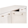 Maklaine Transitional Media Sideboard in Pearl Shagreen Resin and Lucite