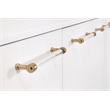 Maklaine Transitional Media Sideboard in Pearl Shagreen Resin and Lucite