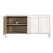 Maklaine Transitional Media Sideboard in Pearl Shagreen Resin and Lucite