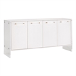 Maklaine Transitional Media Sideboard in Pearl Shagreen Resin and Lucite
