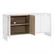 Maklaine Transitional Media Sideboard in Pearl Shagreen Resin and Lucite