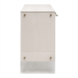 Maklaine Transitional Media Sideboard in Pearl Shagreen Resin and Lucite