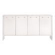 Maklaine Transitional Media Sideboard in Pearl Shagreen Resin and Lucite